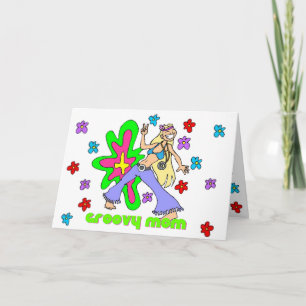 Groovy Hippie Mum Mothers Day Card