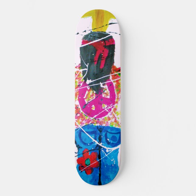 Groovy Hippie Peace Sign Skateboard (Front)