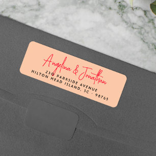 Groovy Hippie Retro Calligraphy Return Address Label