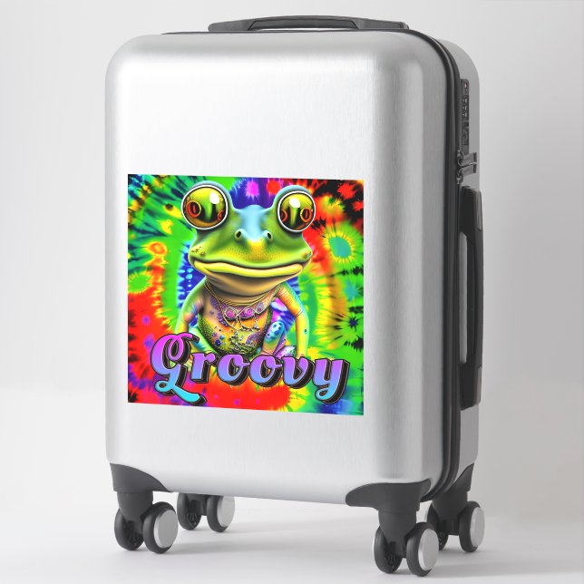 Groovy Hippie Trippy Frog Psychedelic (Suitcase)