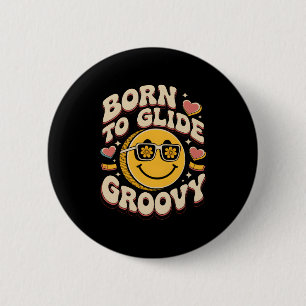 Groovy Hockey Love Ice Hockey Lover (4)  6 Cm Round Badge