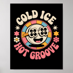 Groovy Hockey Love Ice Hockey Lover Poster