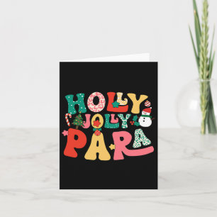 Groovy Holly Xmas Jolly Para Merry Christmas Vibes Card