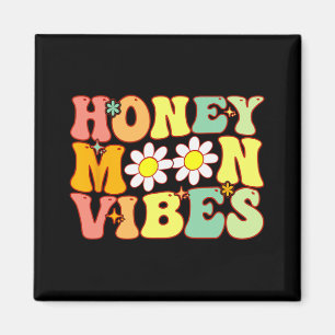 Groovy Honeymoon Vibe Bride Bridal Shower Honeymoo Magnet