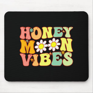 Groovy Honeymoon Vibe Bride Bridal Shower Honeymoo Mouse Pad