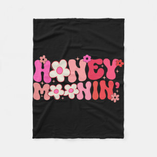 Groovy Honeymoonin Bride Bridal Shower To Honeymoo Fleece Blanket