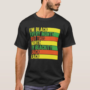 Groovy I Am Black Every Month Retro Black History T-Shirt