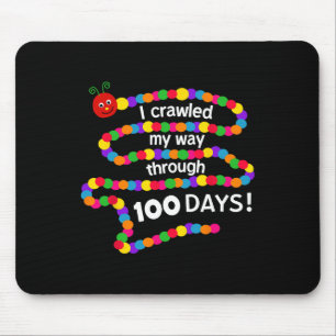 Groovy I Crawled My Way Through 100 Days 100th Day Mouse Pad