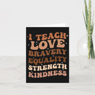Groovy I Teach Black History Month Melanin African Card