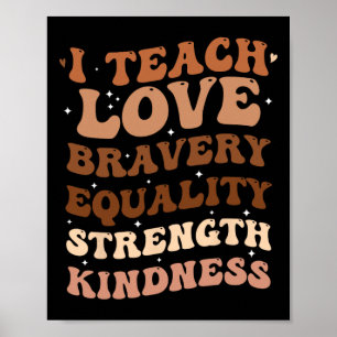 Groovy I Teach Black History Month Melanin African Poster