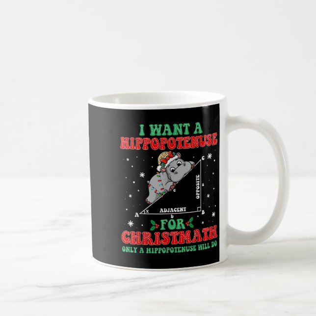 Groovy I Want A Hiptamus For Christmas Xmas Hip Lo Coffee Mug (Right)