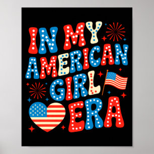Groovy in american girl era retro 4th of july poster