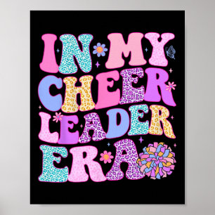Groovy In My Cheer Leader Era Youth Cheerleader Ch Poster