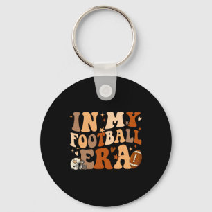Groovy In My Football Era Football Lovers Men Wome Key Ring