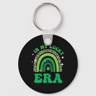 Groovy In My Lucky Era St Patricks Day Shamrock Lu Key Ring