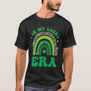 Groovy In My Lucky Era St Patricks Day Shamrock Lu T-Shirt