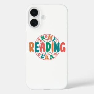 Groovy "In My Reading Era" Wavy Font Graphic iPhone 16 Case