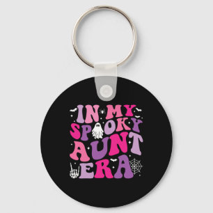 Groovy In My Spooky Aunt Era Hippie Halloween Aunt Key Ring