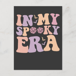Groovy In My Spooky Era Fall Halloween Ghost Retro Invitation Postcard
