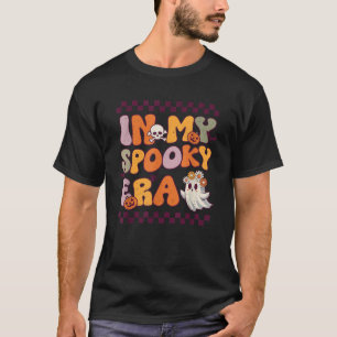 Groovy In My Spooky Era Funny Ghost Halloween Moth T-Shirt