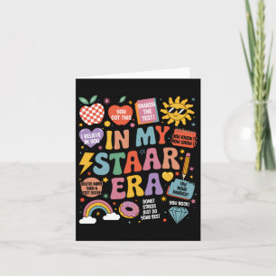Groovy In My Star Era Teacher Rock The Test Test D Card