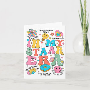 Groovy In My Starr Era Testing Day Teacher Kids Mo Card