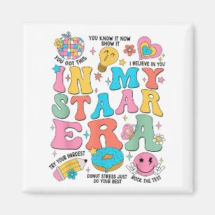 Groovy In My Starr Era Testing Day Teacher Kids Mo Magnet