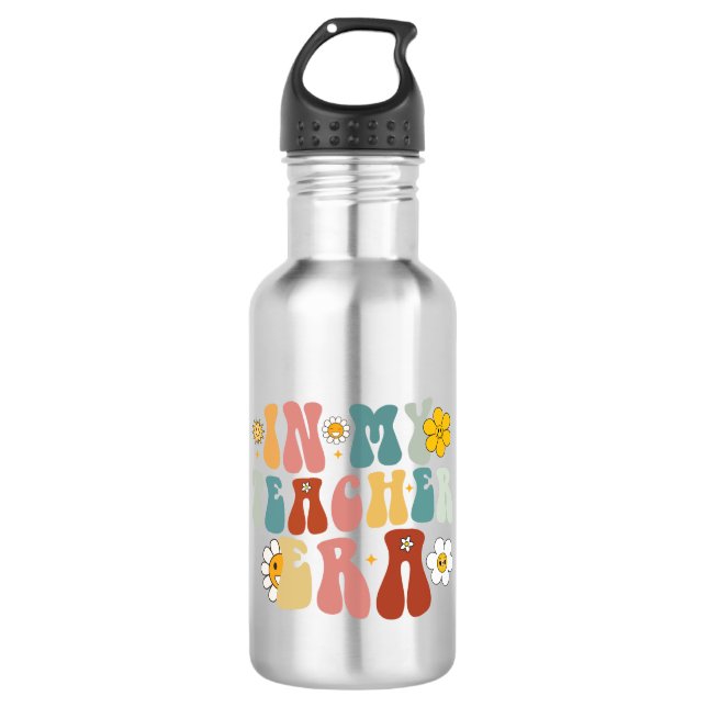 Groovy In My Teacher Era Back to School Teacher  532 Ml Water Bottle (Front)