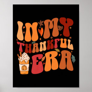 Groovy In My Thankful Era Thanksgiving Turkey Men Poster