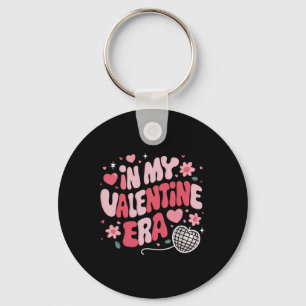 Groovy In My Valentine Era Cute Valentine's Day Gi Key Ring