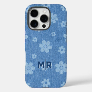 Groovy Indigo Bloom iPhone 16 Pro Case
