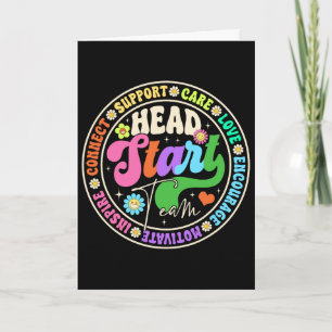 Groovy Inspire Encourage Love Head Start Team Ck T Card