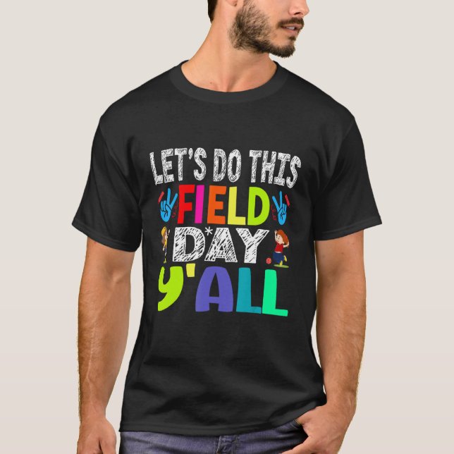 Groovy It s Field Day Vibes   For Teacher Kid 2023 T-Shirt (Front)