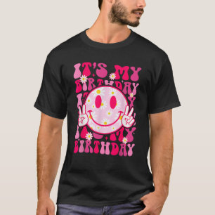 Groovy It s My Birthday Women Teens Girls Preppy S T-Shirt