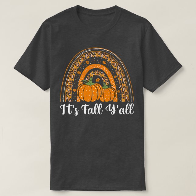 Groovy Its Fall Yall Pumpkin Patch Fall Autumn Tha T-Shirt (Design Front)
