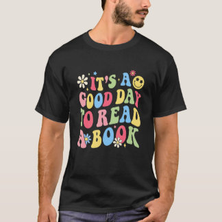 Groovy It's Good Day To Read Book Kids Library Rea T-Shirt