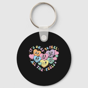 Groovy It's Okay To Feel All The Feel Counsellor V Key Ring