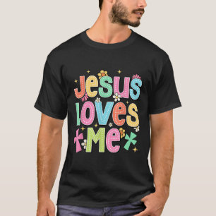 Groovy Jesus Loves Me Biblical Christian Church T-Shirt