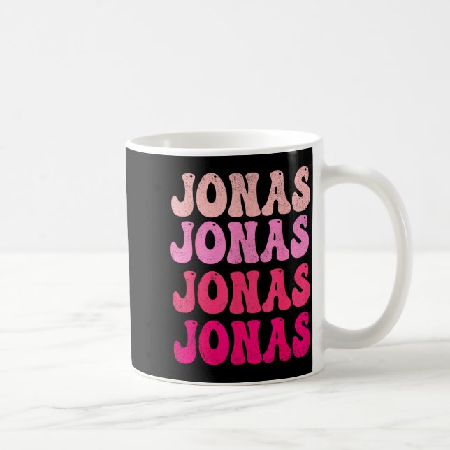 Groovy Jonas First Name D I Love Jonas Tees Meme  Coffee Mug (Right)
