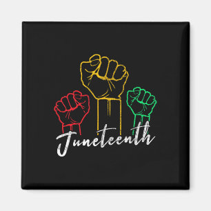 Groovy Juneteenth African American Freedom Black H Magnet