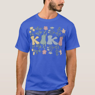 Groovy Kiki Grandmother Flowers Kiki Grandma Premi T-Shirt