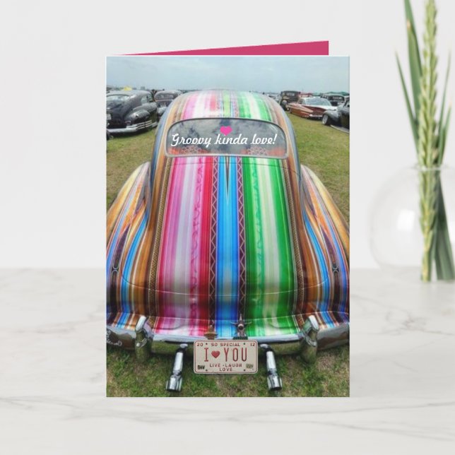 Groovy Kinda Love Greeting Card (Front)