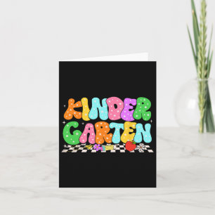 Groovy Kindergarten Back To School First Day Of Sc Card
