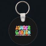 Groovy Kindergarten Back To School First Day Of Sc Key Ring<br><div class="desc">Groovy Kindergarten Back To School First Day Of School</div>
