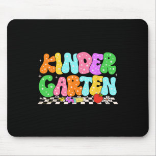 Groovy Kindergarten Back To School First Day Of Sc Mouse Pad