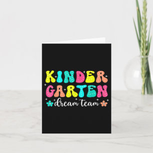 Groovy Kindergarten Dream Team Back To School Teac Card