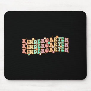 Groovy Kindergarten Vibes Face Retro Teachers Back Mouse Pad