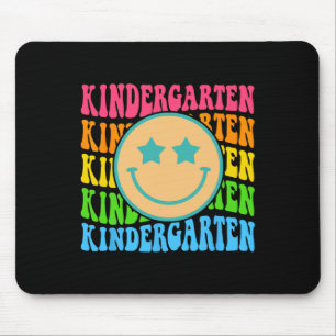 Groovy Kindergarten Vibes Face Retro Teachers Byck Mouse Pad