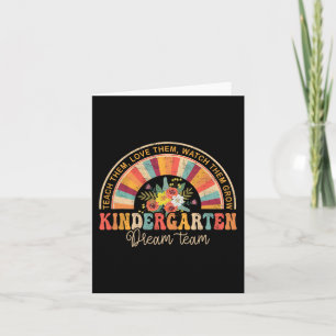 Groovy Kindergarten Vibes Team Back To School Teac Card