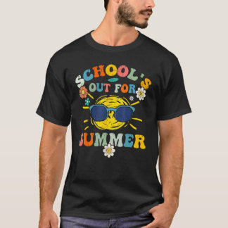 Groovy Last Day of School's Out For Summer Teacher T-Shirt